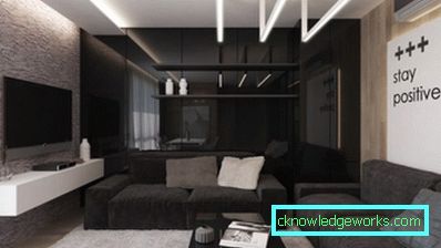 105 Čierna obývacia izba - 115 fotografií toho najlepšieho