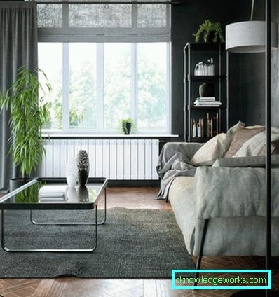 105 Čierna obývacia izba - 115 fotografií toho najlepšieho