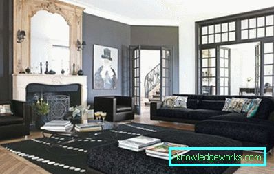 105 Čierna obývacia izba - 115 fotografií toho najlepšieho