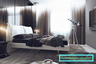 Spálňa v štýle High Tech - 86 fotografií jasných nápadov štýlového interiéru