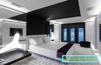 Spálňa v štýle High Tech - 86 fotografií jasných nápadov štýlového interiéru