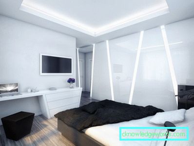 Spálňa v štýle High Tech - 86 fotografií jasných nápadov štýlového interiéru