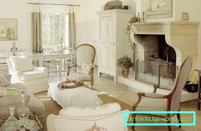 Foto: obývacia izba v štýle Provence