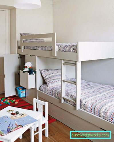 Dizajn detskej izby pre dve dievčatá rôzneho veku