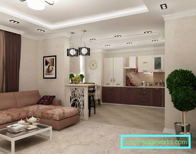 Dizajn kuchyne-obytná plocha 25 m2. m Dizajn kuchyne-obytná plocha 25 m2. m
