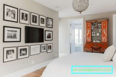 Nástenné prevedenie s TV v obývacej izbe - nápady na dizajn fotografií