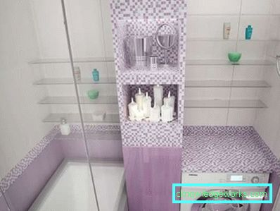 Kúpeľňový dizajn s malou kúpeľňou v kombinácii s WC v Chruščove