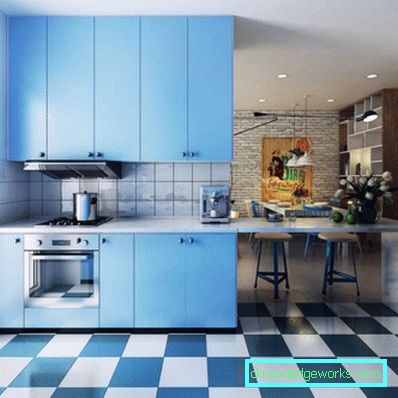 164-Modrá kuchyňa - 88 najlepších fotografií