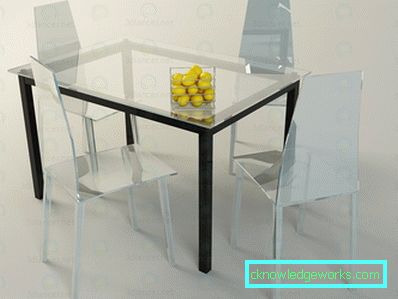 Sklenený kuchynský stôl Sklenený kuchynský stôl