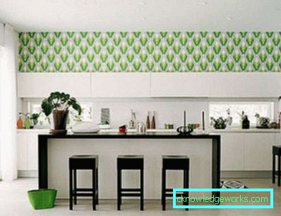 Zelená kuchyňa - foto v interiéri